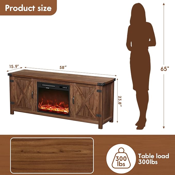 YESHOMY Fireplace TV Stand - Image 10
