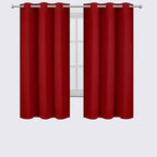 Red Blackout Curtains 42 x 63 Inch/Red Curtains Set of 2 Panels/Room Darkening - Image 2
