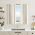 100% Blackout Linen Short Curtains by Guken