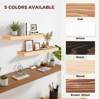 24x8x1.6 inch Floating Shelves Set of 2 – Solid Wood Rustic Wood Wall Mounted - Image 8