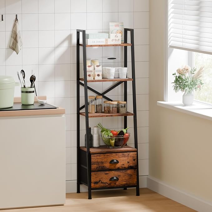 Furologee 4-Tier Ladder Shelf, Small Bookshelf - Image 5
