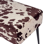 DUHOME Velvet Bench Ottoman, Upholstered Bedroom Benches Cow Print End of Bed - Image 8
