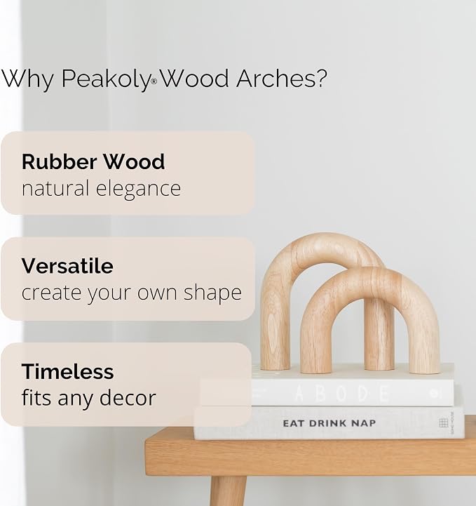 PEAKOLY Wood Arch Decorative Objects - Image 4