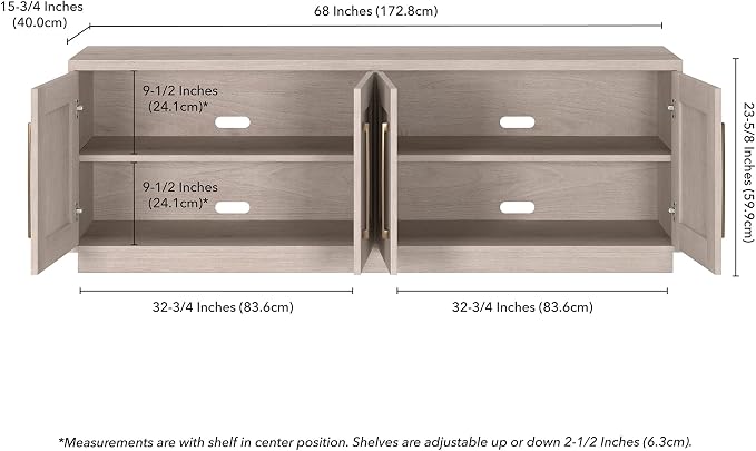 Henn&Hart TV Stand for TVs up to 75'' - Image 3