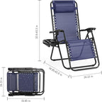 Sweetcrispy Zero Gravity Chairs Set of 2, Outdoor Folding Reclining Lounge Chair - Image 2