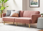 mopio 76.4" Futon Sofa Bed, Sleeper Sofa, Mid Century Modern Futon Couch by MopioInc