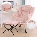 Tiita Lazy Chair with Ottoman, Comfy Leisure Sofa Armchair with Ottoman - Image 4