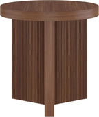 Henn&Hart 22'' Fluted Scandinavian Round End Table Ribbed Side Table, Nightstand - Image 4