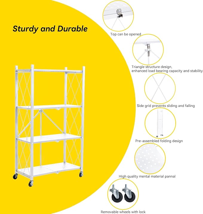 BRIAN & DANY 4-Tier Foldable Storage Shelves - Image 4