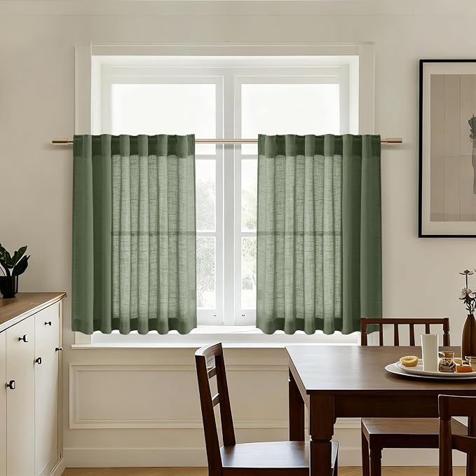Short Linen Curtains 36 Inch Length - Image 6