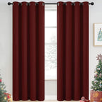 Yakamok Room Darkening Curtains 52x90 inch Length Burgundy Red-Living Room | 2 by Yakamok