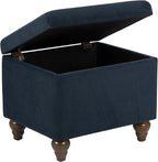 Homepop Home Decor | Upholstered Medium Rectangular Storage Ottoman | Hinged - Image 6