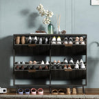 Shoe Cabinet Storage, Modern Freestanding Organizer by QIVOMIX
