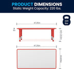 Flash Furniture Wren 23.625''W x 47.25''L Rectangular Red Plastic Height - Image 3