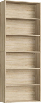 FOTOSOK 6-Tier Open Bookcase and Bookshelf, Freestanding Display Storage - Image 8