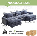 Oprisen 120" Modular Sectional Sofa, Comfy Cloud Couch Sectional Sofa - Image 2