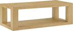 Modern 48 Inch Rectangular Coffee Table, 2-Tier Wood Veneer Living Room Center - Image 7