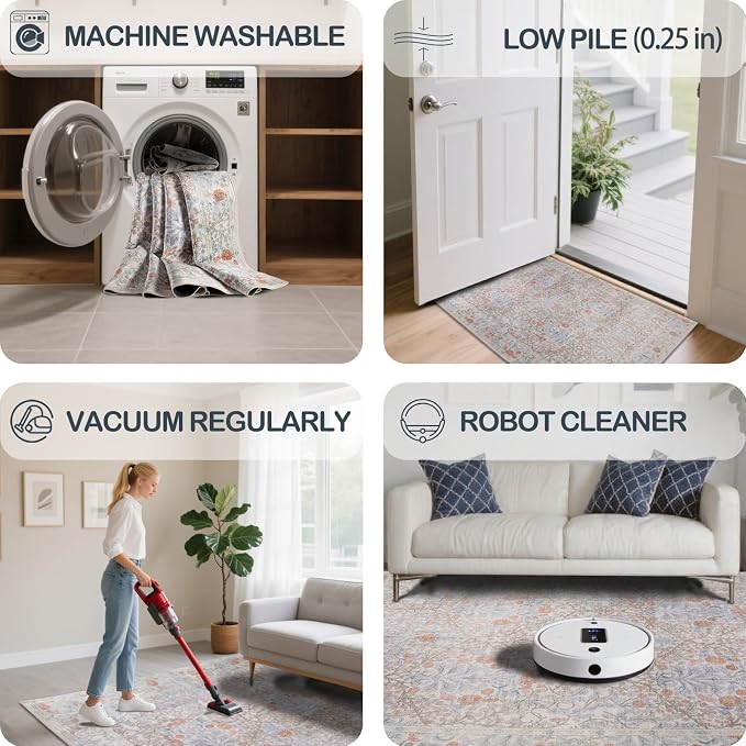 Washable 2' x 6' Runners for Hallways, Non Slip Long Floor Runner for Kitchen - Image 6