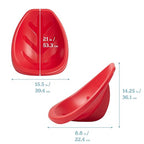 ECR4Kids Plastic Leaf Scoop Floor Rocker Seat, Classroom Furniture - Image 3
