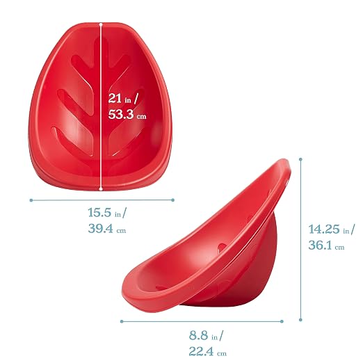 ECR4Kids Plastic Leaf Scoop Floor Rocker Seat, Classroom Furniture - Image 3