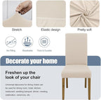 BIETYONE Stretch Dining Chair Covers Set of 2, Soft Removable Washable Kitchen - Image 3