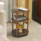 MaxSmeo Side Table, 3-Tier Small End Table, Modern Oval Night Stand Accent Table - Image 8