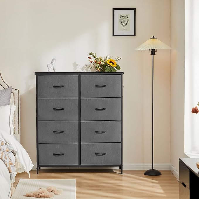DUMOS 8 Drawer Dresser for Bedroom, Fabric Storage Organizer - Image 2