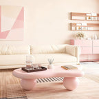40” Cloud Coffee Table with 3 Ball Legs, Modern Irregular Center Table - Image 3
