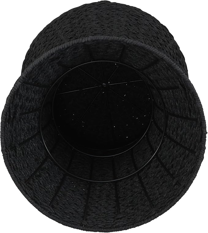 Household Essentials Black Paper Rope Hourglass Side Table - Image 5