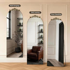MISSDAY Vintage Baroque Full Length Mirror, Full Metal Frame Stand Up Retro - Image 8