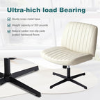 OLIXIS Criss Cross Legged Chairs Armless No Wheels Wide Seat Height Adjustable - Image 5