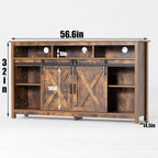 Farmhouse TV Stand for 65 inch TVs, Rustic Entertainment Center Cabinet - Image 4