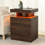 HOMMPA Set of 2 Rustic Brown Nightstands - Image 7