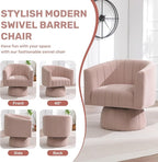 Swivel Accent Barrel Chair, Cute Comfy Small Round 360° Arm Chair. Velvet Sofa - Image 7
