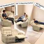 Reclining Loveseat with Pebble Texture Fabric, Loveseat Recliner with USB/Type - Image 2