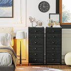 Furnulem Tall Dresser with 6 Drawers, Vertical Bedside End Table & Chest - Image 7