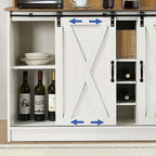 4ever2buy Farmhouse Coffee Bar Cabinet - Image 2