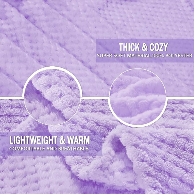 Exclusivo Mezcla Large Waffle Fleece Throw Blanket - Image 4