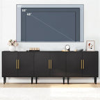 Vrullu Modern Storage Cabinet, Free Standing Buffet Cabinet, Wood Accent - Image 5