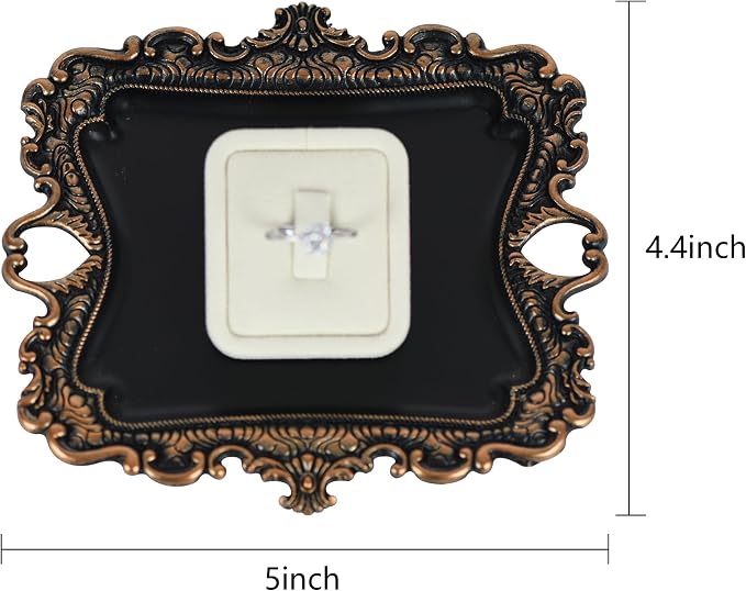 Funly mee Antique Trinket Dish Vintage Jewelry Tray, Ring Holder - Image 5