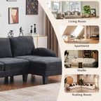 Karl home 111" Sectional Sofa U-Shaped 4-Seat Couch - Image 6