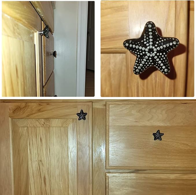 Starfish Drawer Knobs Coastal Kitchen Cabinet Knos Beach Themeb Knob Ceramic - Image 3