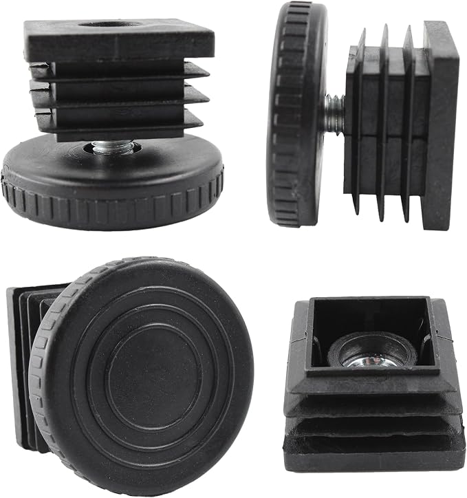 8Pcs Adjustable Leveling Feet, Square Insert Kit, Furniture Glide Leveler - Image 3