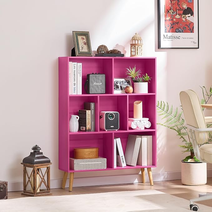 LEYAOYAO 7 Cube Bookshelf, 3 Tier Book Shelf - Image 9