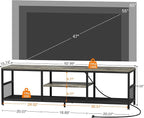 VECELO TV Stand with Power Outlets - Image 8