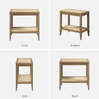 SICOTAS Rattan Nightstands Set of 2 Bedside Table - Image 9