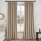 MIULEE Velvet Curtains 50W x 84L 2 Panels Camel Beige Blackout Curtains | by MIULEE