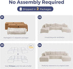 MAXYOYO 129.5" Modular Sectional Sofa Couch, U Shaped Modern Cloud Couch - Image 5