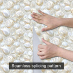 HOMETITUTE Pearl Pattern Wallpaper Peel and Stick Self Adhesive Vinyl Wall - Image 4