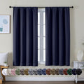 Simplebrand Ava Navy Blue Short Blackout Curtains by Simplebrand